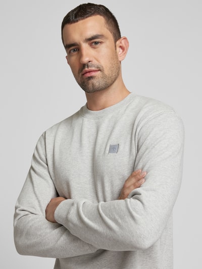 Scotch & Soda Sweatshirt mit gerippten Abschlüssen Hellgrau 3