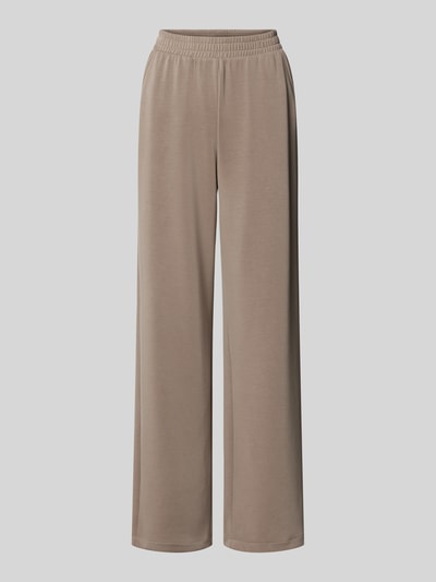 Produktfoto, Hose aus Modal-Mix mit elastischem Bund von Jake*s Casual, krój relaxed fit, wpuszczane kieszenie, szerokość w rozmiarze S: 35 cm, długość wewnętrzna nogawki w rozmiarze S: 79 cm, mieszanka modalu z dodatkiem streczu, kolor beżowy, gładka tekstura