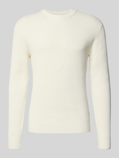 MCNEAL Regular Fit Strickpullover aus Baumwoll-Mix Sand 2