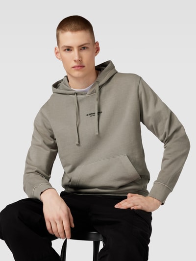 G-Star Raw Hoodie met labelprint Middenbruin - 3