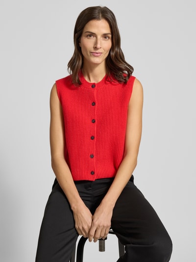 Marc O'Polo Regular Fit Strickweste aus Woll-Mix Hellrot 3
