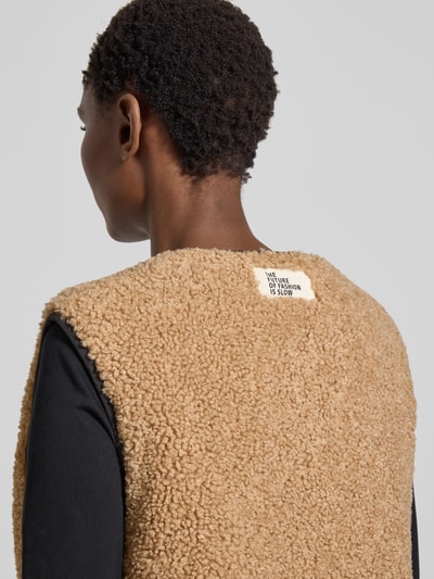 Lanius Keerbaar gilet met blinde sluiting Zwart - 3