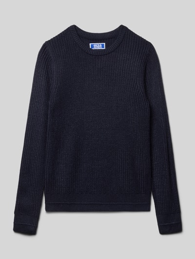 Jack & Jones Relaxed Fit Pullover in Strick-Optik Modell 'Kaito' Marine 1