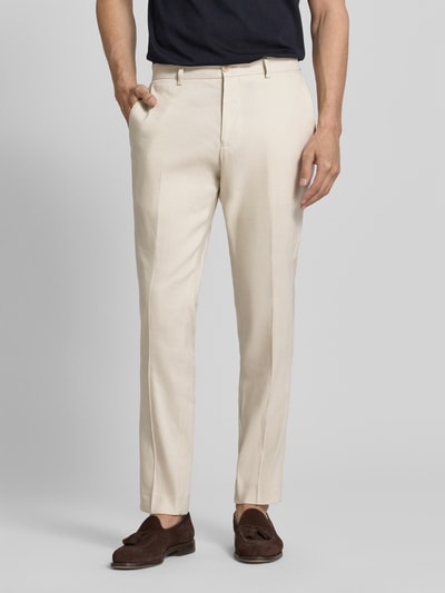 s.Oliver BLACK LABEL Regular Fit Anzughose aus Leinen-Mix Beige 4