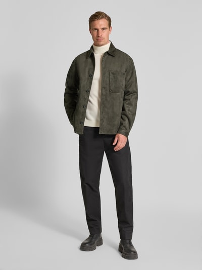 Antony Morato Hemdjacke mit Kentkragen Oliv 1
