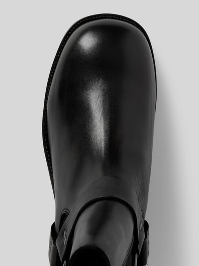 Steve Madden Boots van leer met labeldetail, model 'ANTONN' Zwart - 3