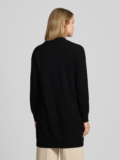Christian Berg Woman Gebreide lange jas van kasjmier met opgestikte zakken Zwart - 5
