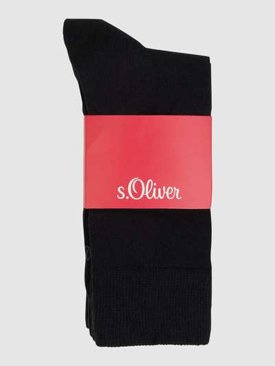 s.Oliver RED LABEL Skarpety z elastycznymi, prążkowanymi ściągaczami w zestawie 6 szt. Czarny 2