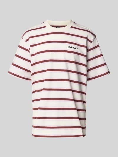 Dickies T-shirt met streepmotief en ronde hals Offwhite - 2