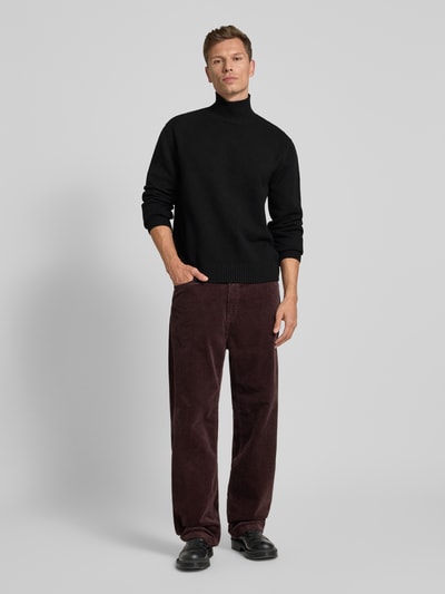 Jack & Jones Gebreide pullover met ribboorden, model 'NORREBRO'' Zwart - 1