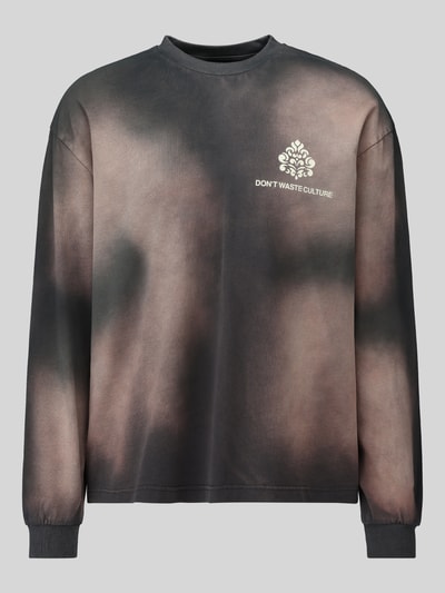Don´t Waste Culture Oversized Sweatshirt aus reiner Baumwolle Modell 'FADE' Dunkelgrau 2