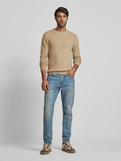 RAGMAN Gebreide pullover met structuurmotief Beige gemêleerd - 1