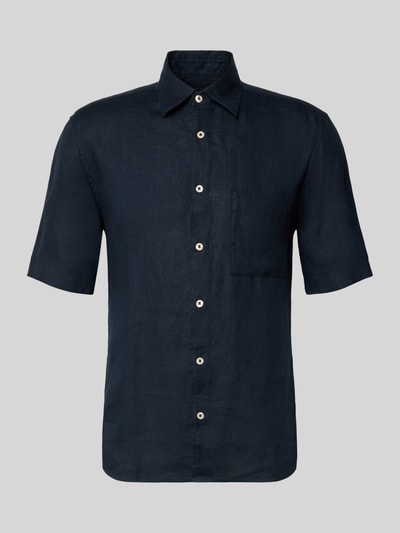Marc O'Polo Regular Fit Freizeithemd aus reinem Leinen Dunkelblau 2