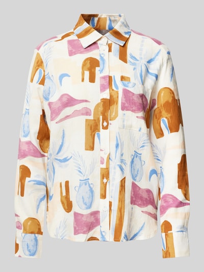 Christian Berg Woman Selection Regular Fit Leinenhemdbluse mit Brusttasche Sand 2