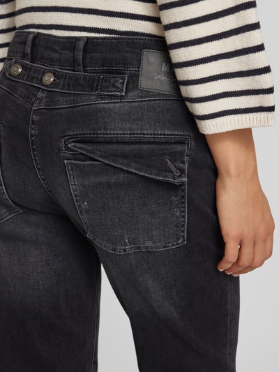 MAC Slim fit jeans met knoop- en ritssluiting, model 'Montana' Lichtgrijs - 3