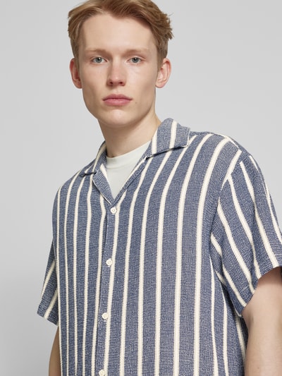 Jack & Jones Regular Fit Freizeithemd mit Resortkragen Modell 'COBA' Marine 3