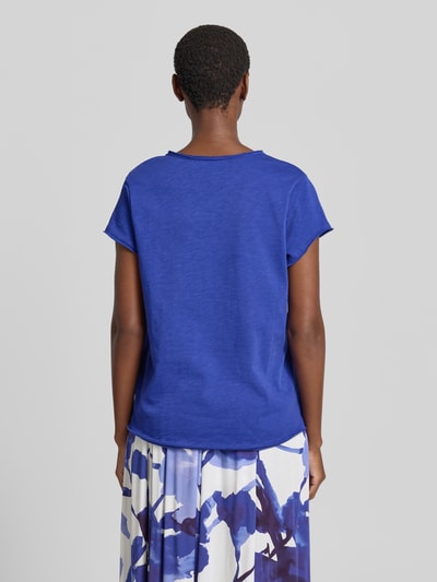 Smith and Soul T-Shirt mit Rollsaum und V-Ausschnitt Royal 5