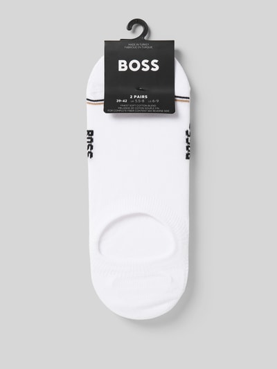 BOSS Sneakersocken mit Label-Detail Modell 'Iconic' im 2er-Pack Weiss 3