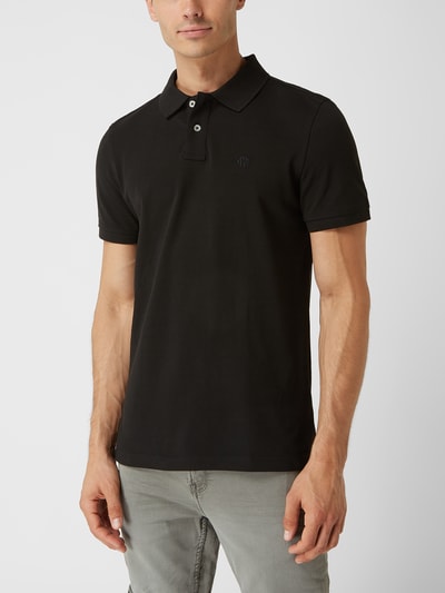 MCNEAL Poloshirt mit Label-Stitching Schwarz 4