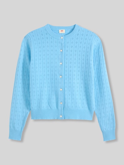 Levi's® Regular Fit Strickjacke aus Baumwoll-Mix Eisblau 2