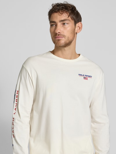 Polo Sport Longsleeve mit Label-Stitching Offwhite 3