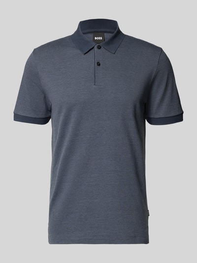 Produktfoto, Regular Fit Poloshirt aus reiner Baumwolle Modell 'H-PARLAY 102' von BOSS w stylu bi-color, krótki rękaw, kołnierzyk polo