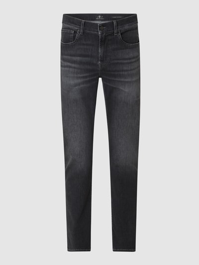 7 For All Mankind Slim Tapered Fit Jeans mit Stretch-Anteil Modell 'Slimmy Luxe' Mittelgrau 2