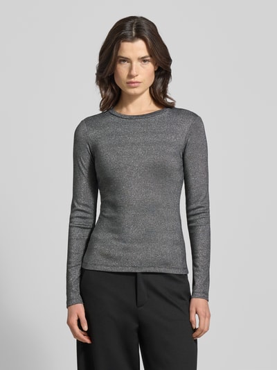 Vila Bluzka z długim rękawem o kroju slim fit z mieszanki wiskozy model ‘Eleinas’ Czarny 4