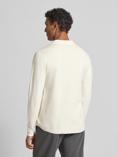 Christian Berg Men Strickjacke mit Knopfleiste Offwhite 5