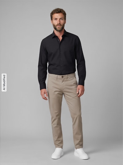 OLYMP Luxor Comfort Fit Businesshemd aus reiner Baumwolle Black 1