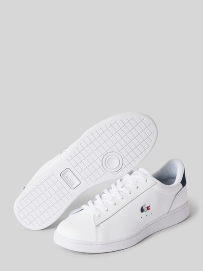 Lacoste Ledersneaker mit Logo-Stitching Modell 'CARNABY' Weiss 3