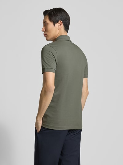 BOSS Orange Koszulka polo z mieszanki bawełny o kroju slim fit model 'PASSERZIP' Oliwkowy 5