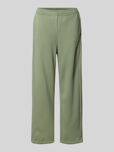 KARL KANI Sweatpants mit Label-Detail und elastischem Bund Oliv 2