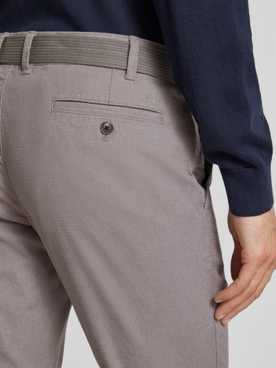 MCNEAL Slim Fit Stoffhose mit Gürtel Mittelgrau Melange 3