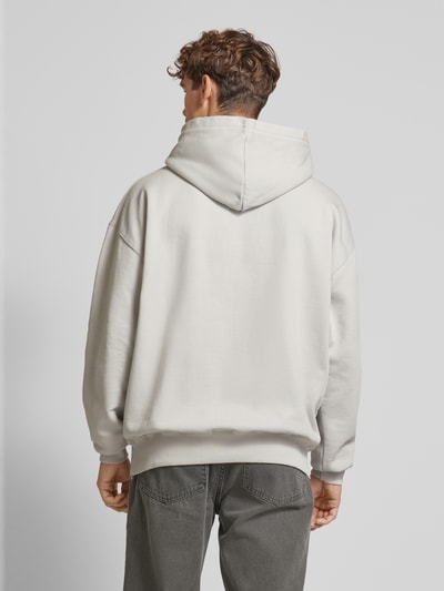 Pegador Oversized Hoodie mit Label-Print Hellgrau 5