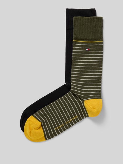 Tommy Hilfiger Socken aus Baumwoll-Mix im 2er-Pack Khaki 1