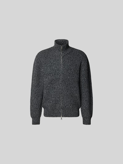 Officine Générale Strickjacke mit Reißverschluss Dunkelgrau 2