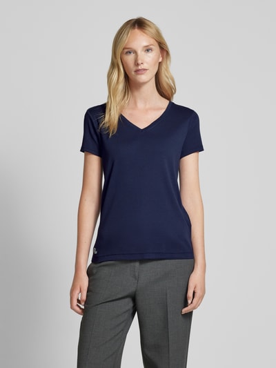 Lauren Ralph Lauren T-Shirt mit V-Ausschnitt Dunkelblau 4