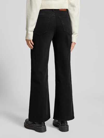 Calvin Klein Jeans Wide leg jeans met logopatch, model 'True' Zwart - 5