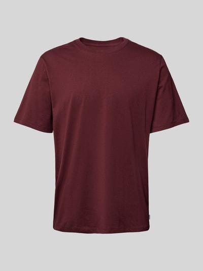 Jack & Jones T-shirt z detalem z logo model ‘ORGANIC’ Bordowy 2