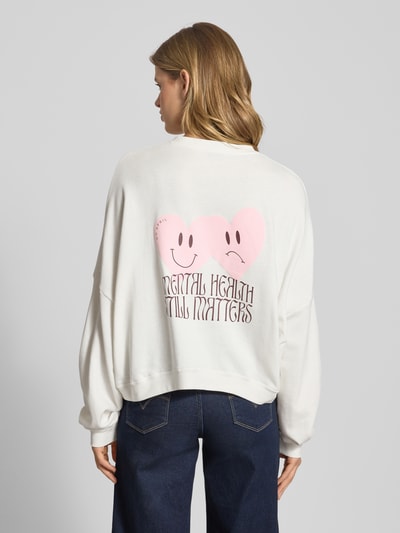 OH APRIL Bluza o kroju oversized z prążkowanymi wykończeniami Złamany biały 5