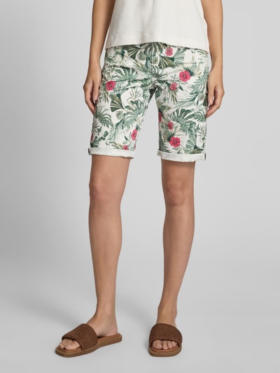 Angels Regular fit bermuda in 5-pocketmodel Rietgroen - 4