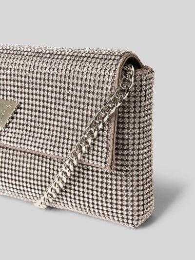 Guess Umhängetasche mit Strasssteinbesatz Modell 'ZALINA' Silber 3