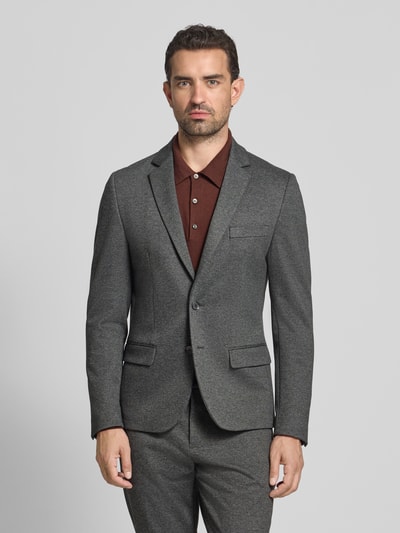 Antony Morato Slim Fit Anzugsakko mit Viskose-Anteil Modell 'Ashe' Dunkelgrau Melange 4
