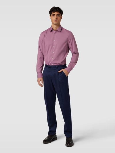 Jake*s Slim Fit Business-Hemd mit Kentkragen Mauve 1