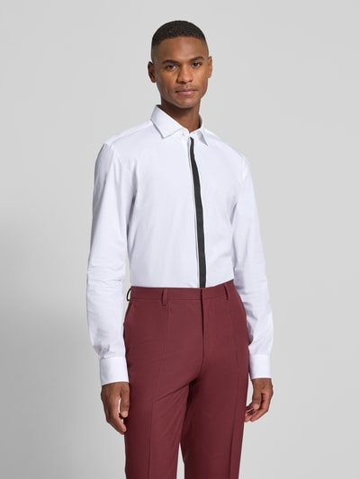 HUGO Koszula biznesowa o kroju slim fit z czystej bawełny model ‘KEIDI’ Biały 4