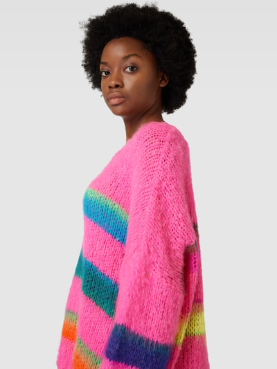 miss goodlife Strickpullover mit Kontraststreifen Rosa 3