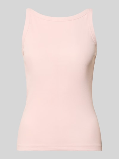 Produktfoto, Trägertop in Ripp-Optik Modell 'Izli' von OPUS in zartem Rosa, Slim Fit aus Baumwoll-Elasthan-Mix, glatte Struktur