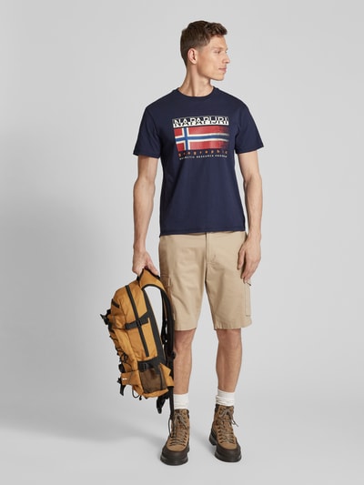 Napapijri T-Shirt mit Label- und Statement-Print Modell 'S-KREIS' Marine 1