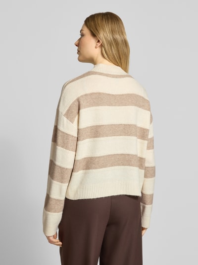 Vero Moda Regular Fit Pullover mit Allover-Muster Modell 'NEZ' Offwhite 5